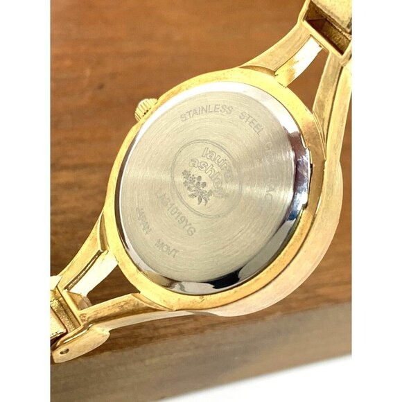 Laura Ashley Women\'s Watch LA31019 Floral Dial Quartz 27mm Gold Steel Ba… main image 5